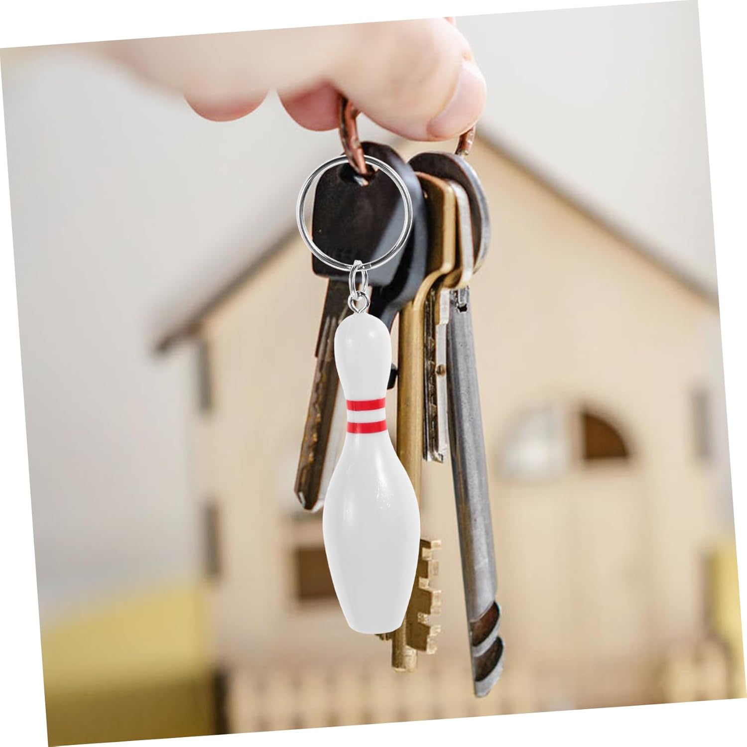 Jojofuny 27pcs Bowling Keychains Stylish Car Key Holder