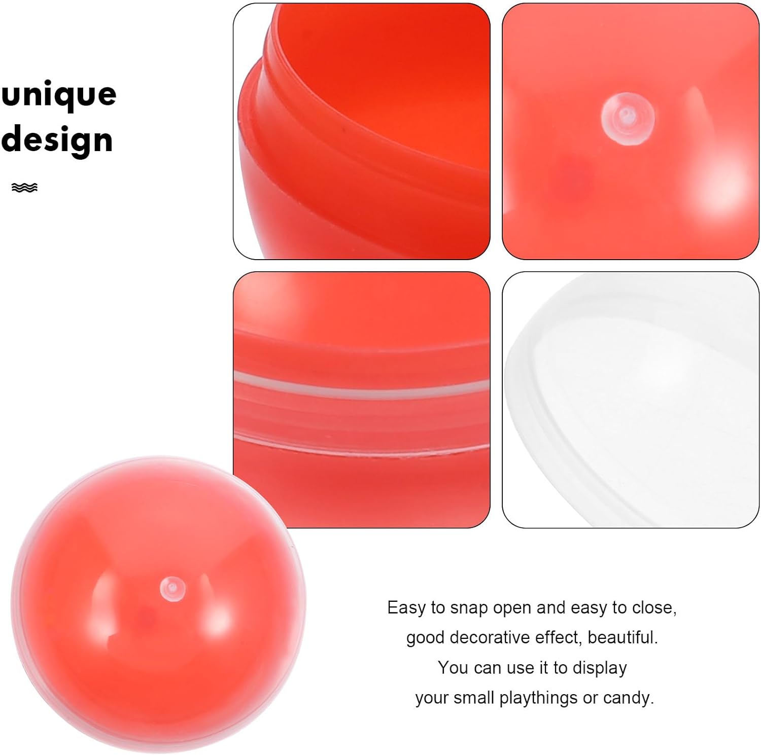50pcs Transparent Vending Capsules 38mm Gumball Toys