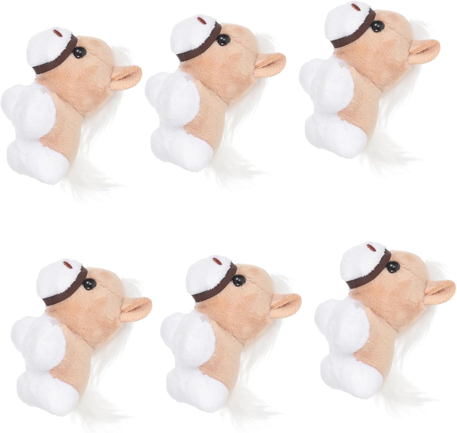 12pcs Cute Plush Animal Keychains for Decor and Gifts