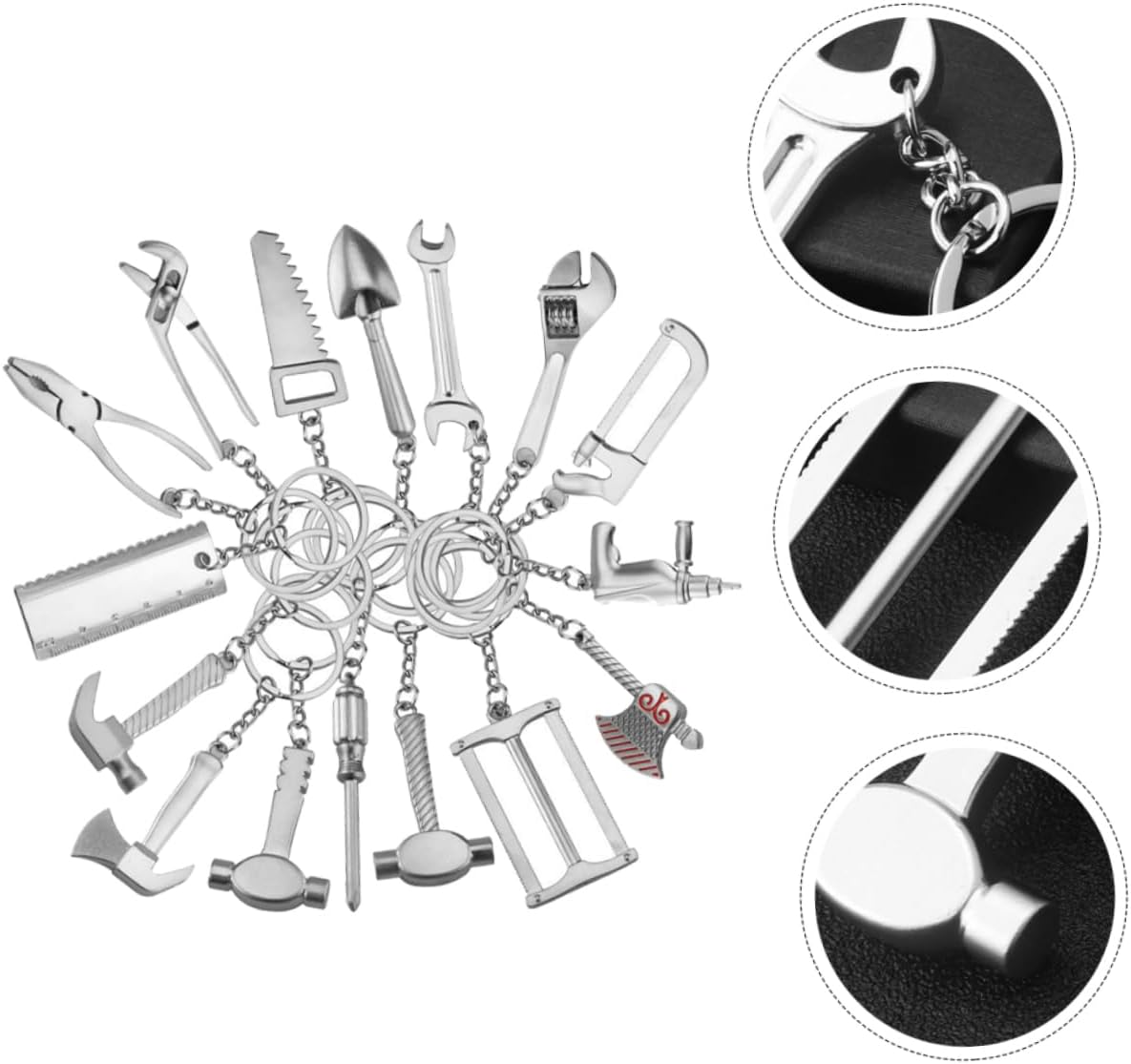 20pcs Unique Wrench Keychain DIY Decor Pendants
