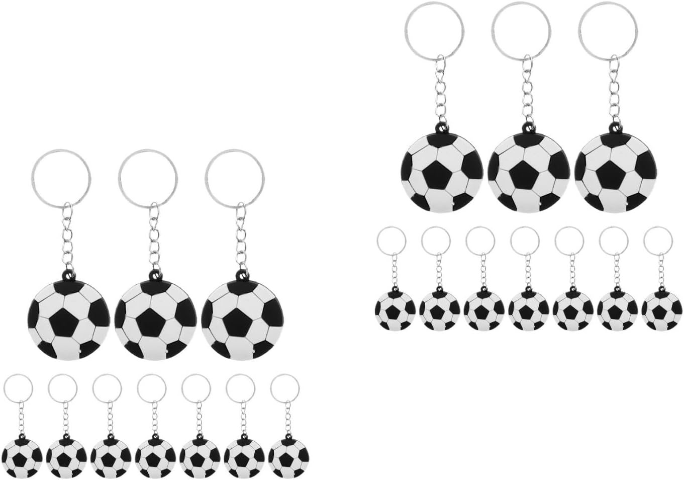 LUOZZY 60pcs Soccer Keychains for Parties and Rewards