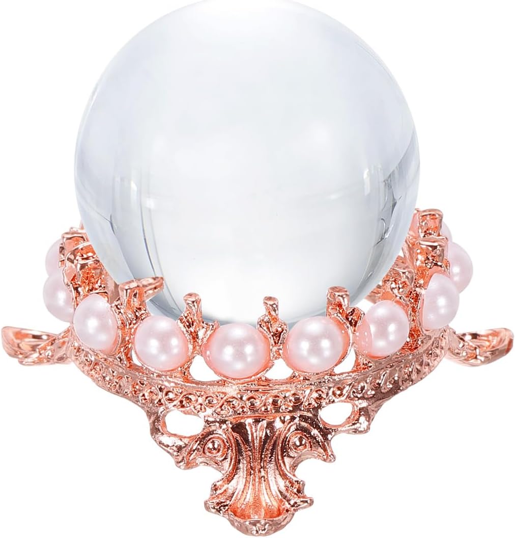 MECCANIXITY Rose Gold Crystal Ball Display Holder