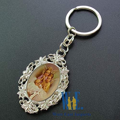 WE Personalized Baptism Party Favor 12 PCS Guardian Angel Keychain