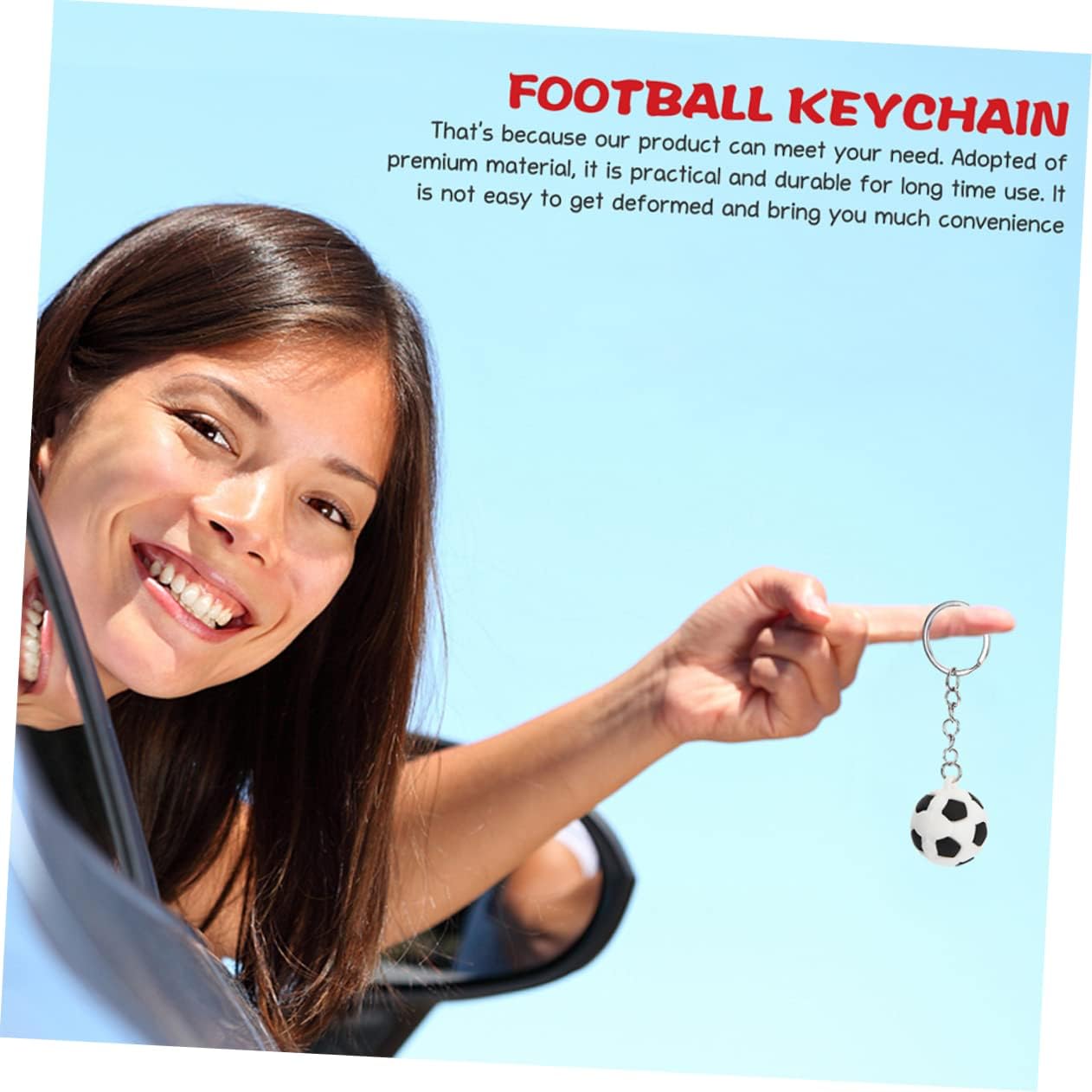 16pcs Soccer Keychain Set with Ball Design
