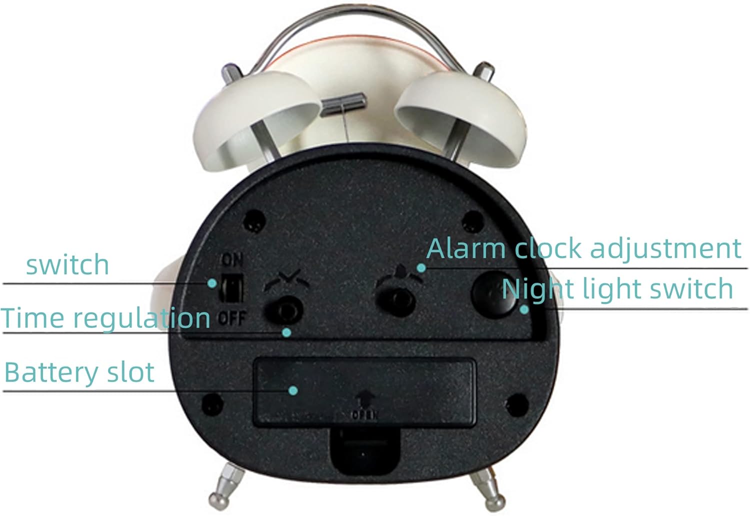 Cute Spaceman Analog Clock with Backlight and Alarm