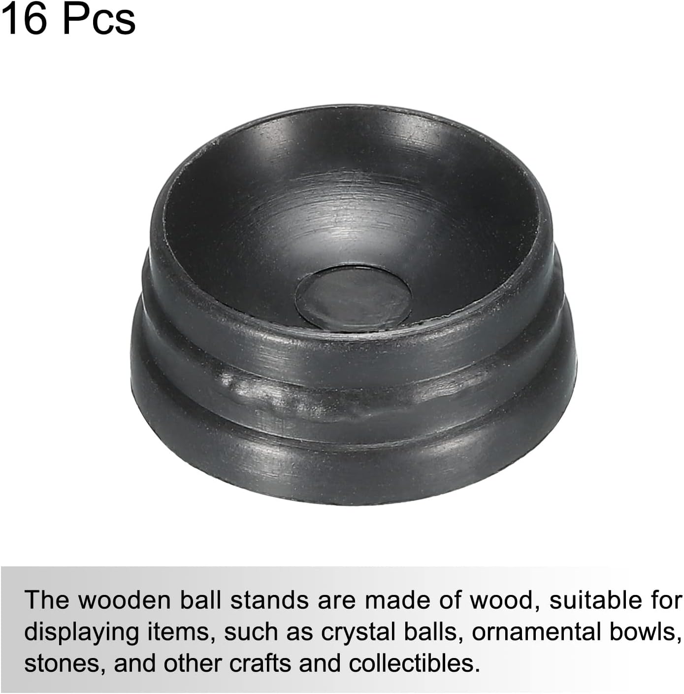 MECCANIXITY Ball Stand Display Base 25cm Black Pack of 16