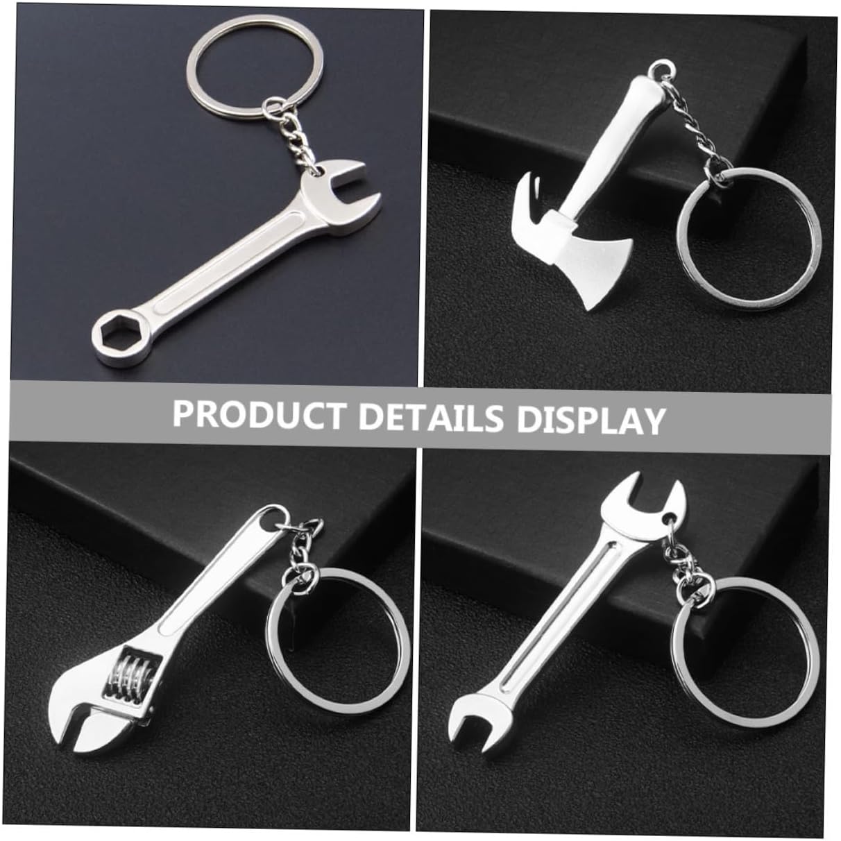 20pcs Unique Wrench Keychain DIY Decor Pendants