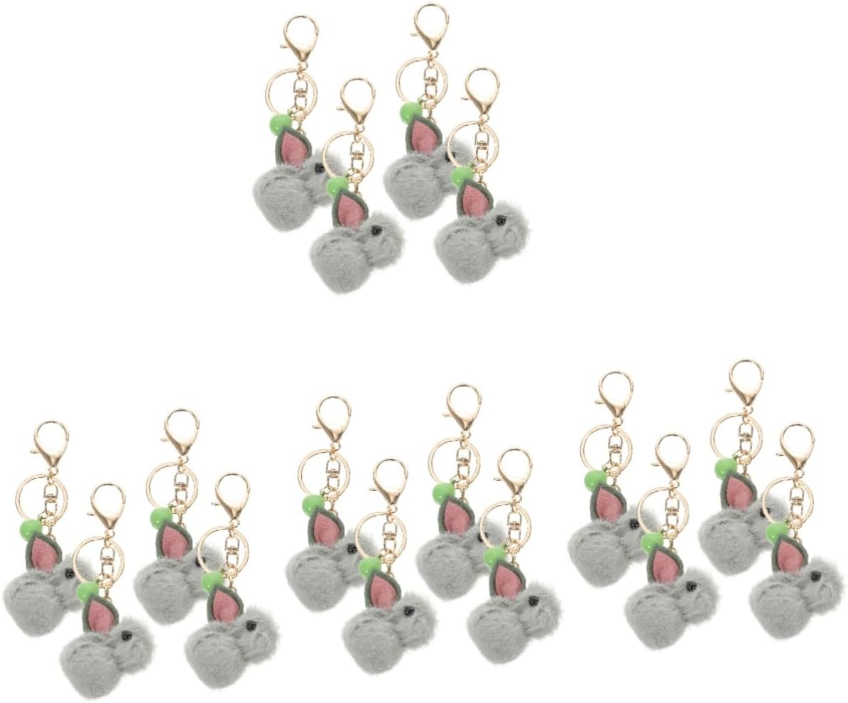 16 Pcs Cartoon Rabbit Keychain Pack