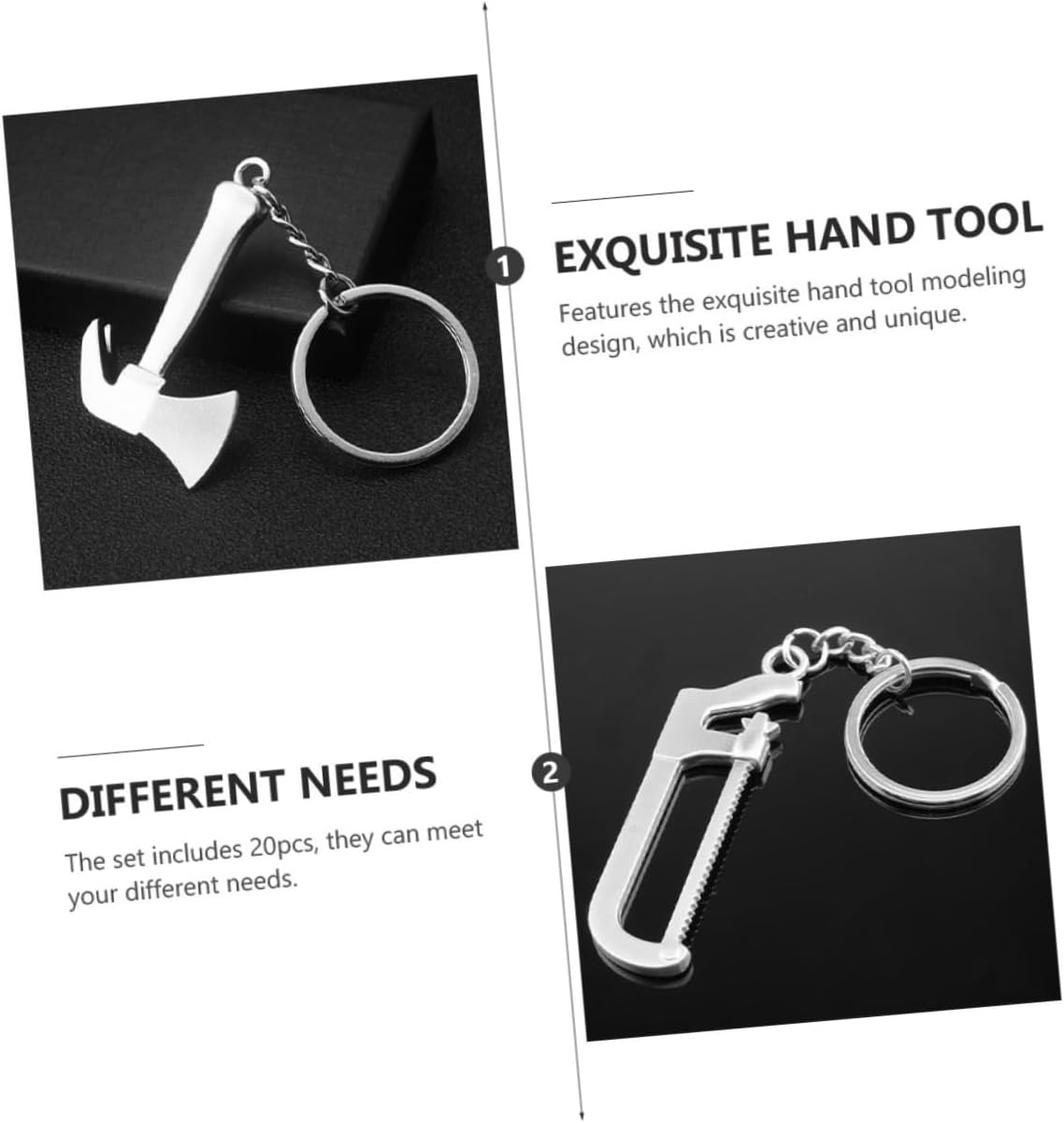 20pcs Unique Wrench Keychain DIY Decor Pendants