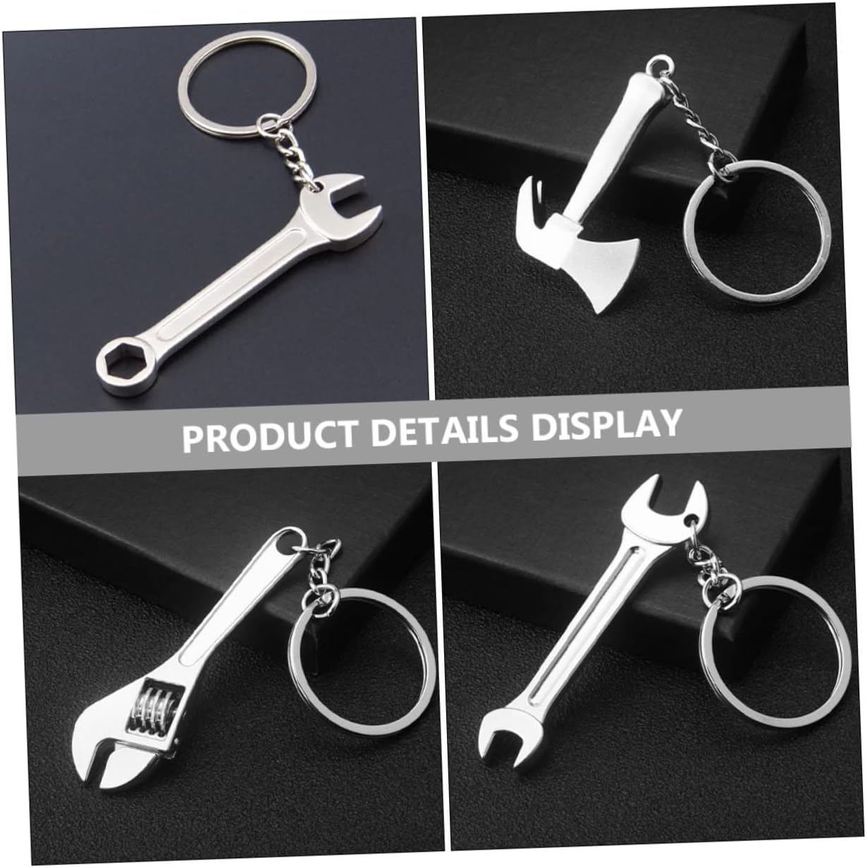 20Pcs Creative Tool Keychain DIY Decor Set