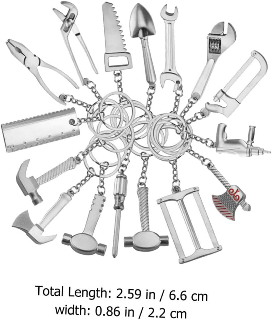 20pcs Unique Wrench Keychain DIY Decor Pendants