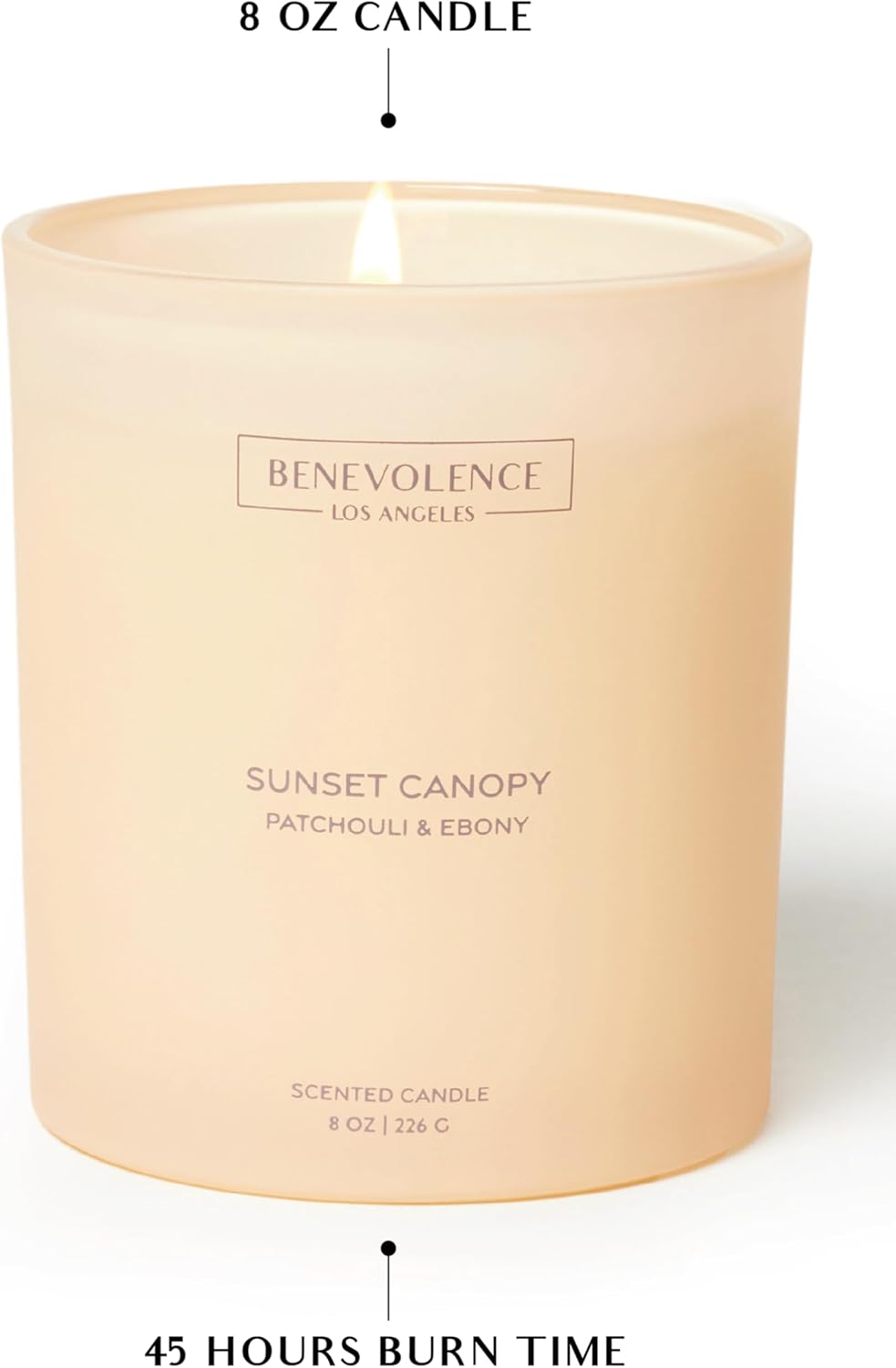 Benevolence LA Patchouli Ebony Scented Candle 8oz 45-Hour Burn