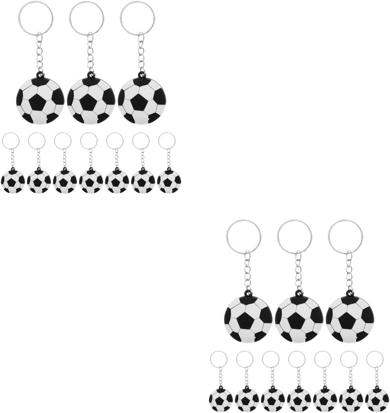 LUOZZY 60pcs Soccer Keychains for Parties and Rewards