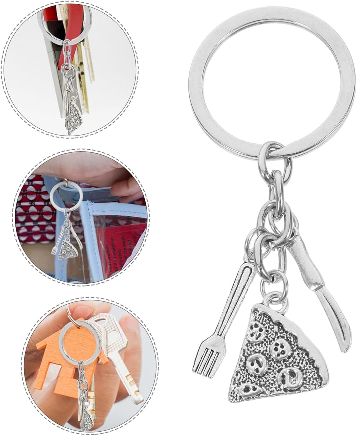 Stylish Pizza Keychain for Women and Backpack Decor
