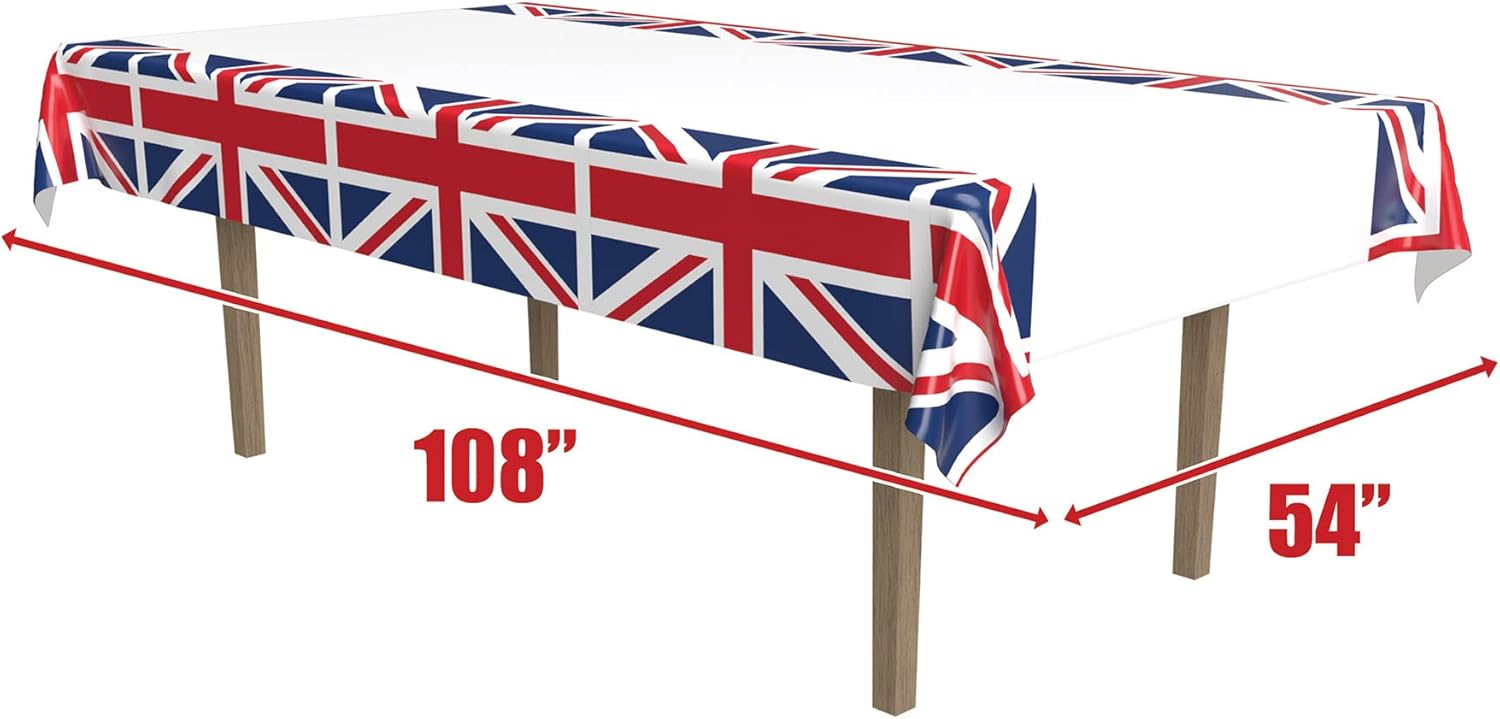 Beistle 2-Pack Union Jack Rectangular Tablecovers