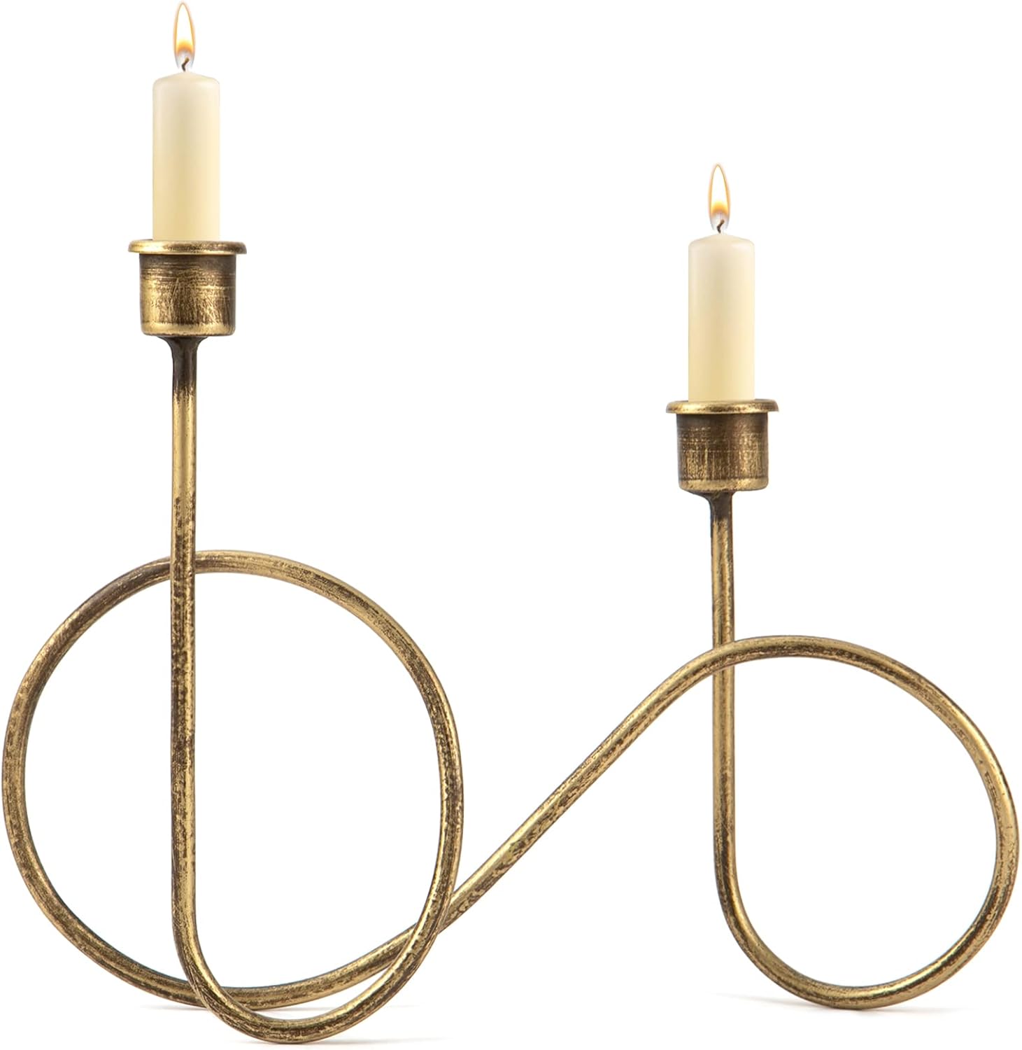Twisted Brass Candlestick Holder for Table Decoration