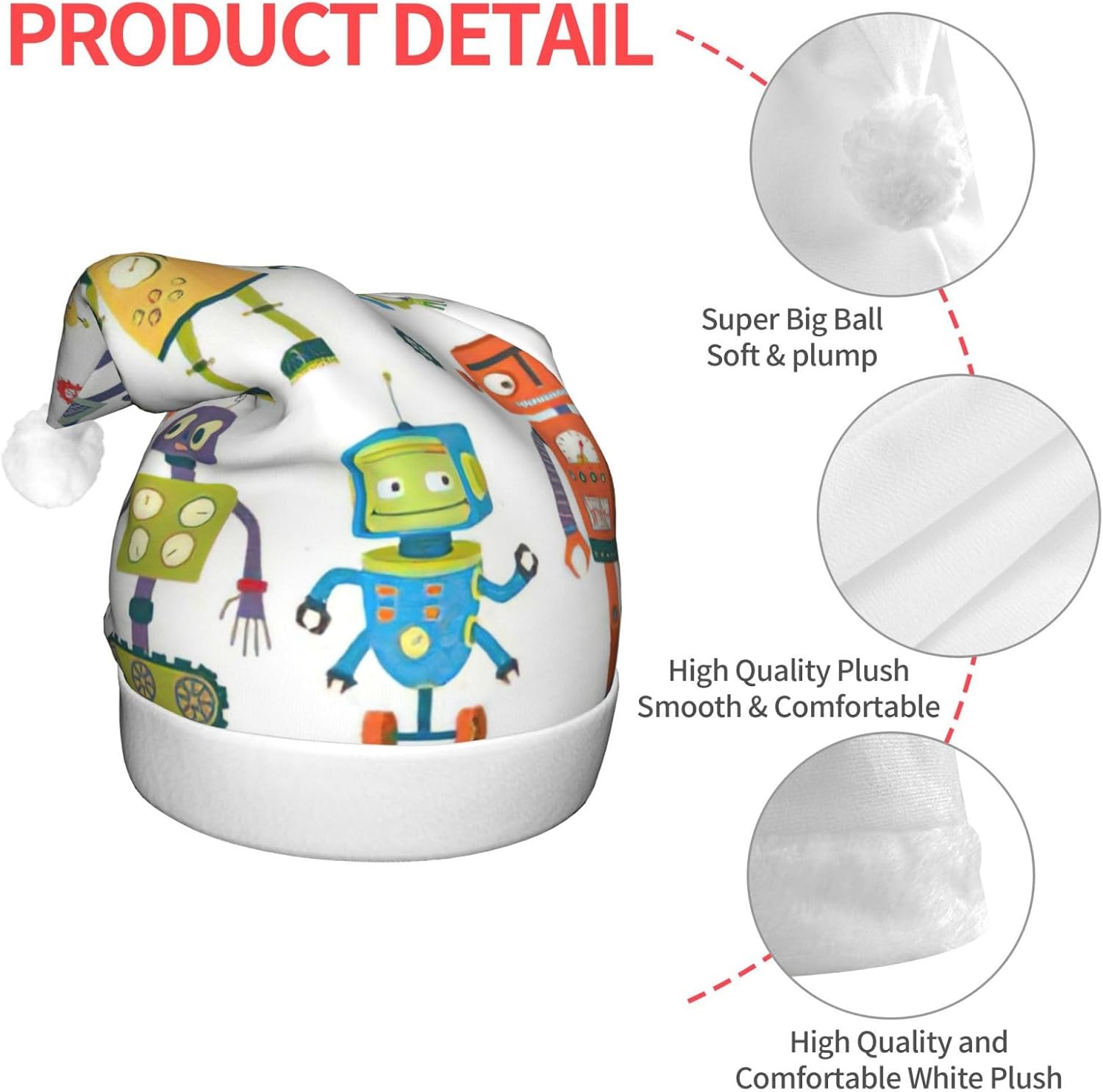 Cute Cartoon Robot Christmas Hat Unisex Beanie