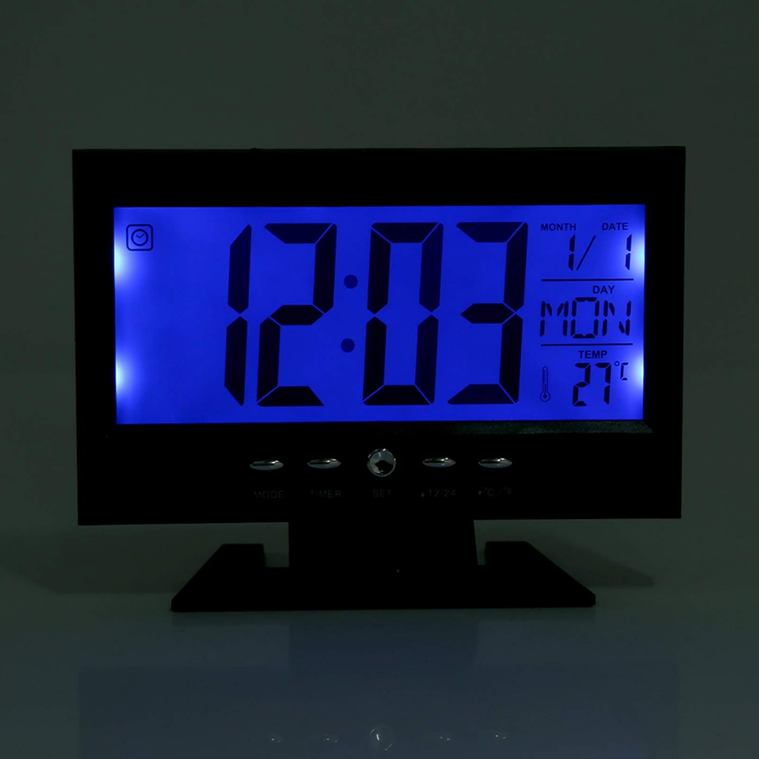Tiiyee Electric Clock with Calendar and Temp Display