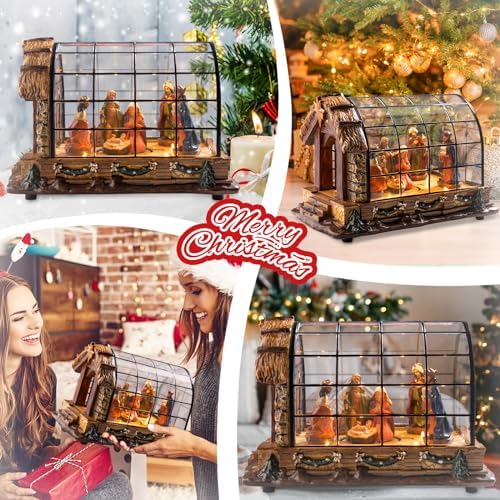 VCUTEKA Christmas Village Collectible Building with LED Lights and Music