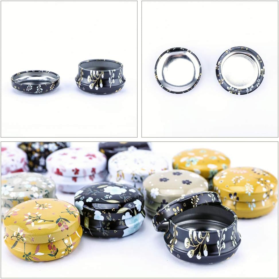 Rolin Roly 12Pcs Mini Aluminum Candle Travel Tins with Lids