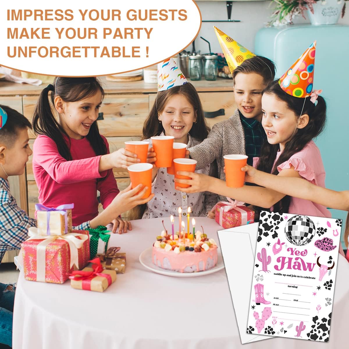 NYCTUG Cowgirl Birthday Party Invitation Cards