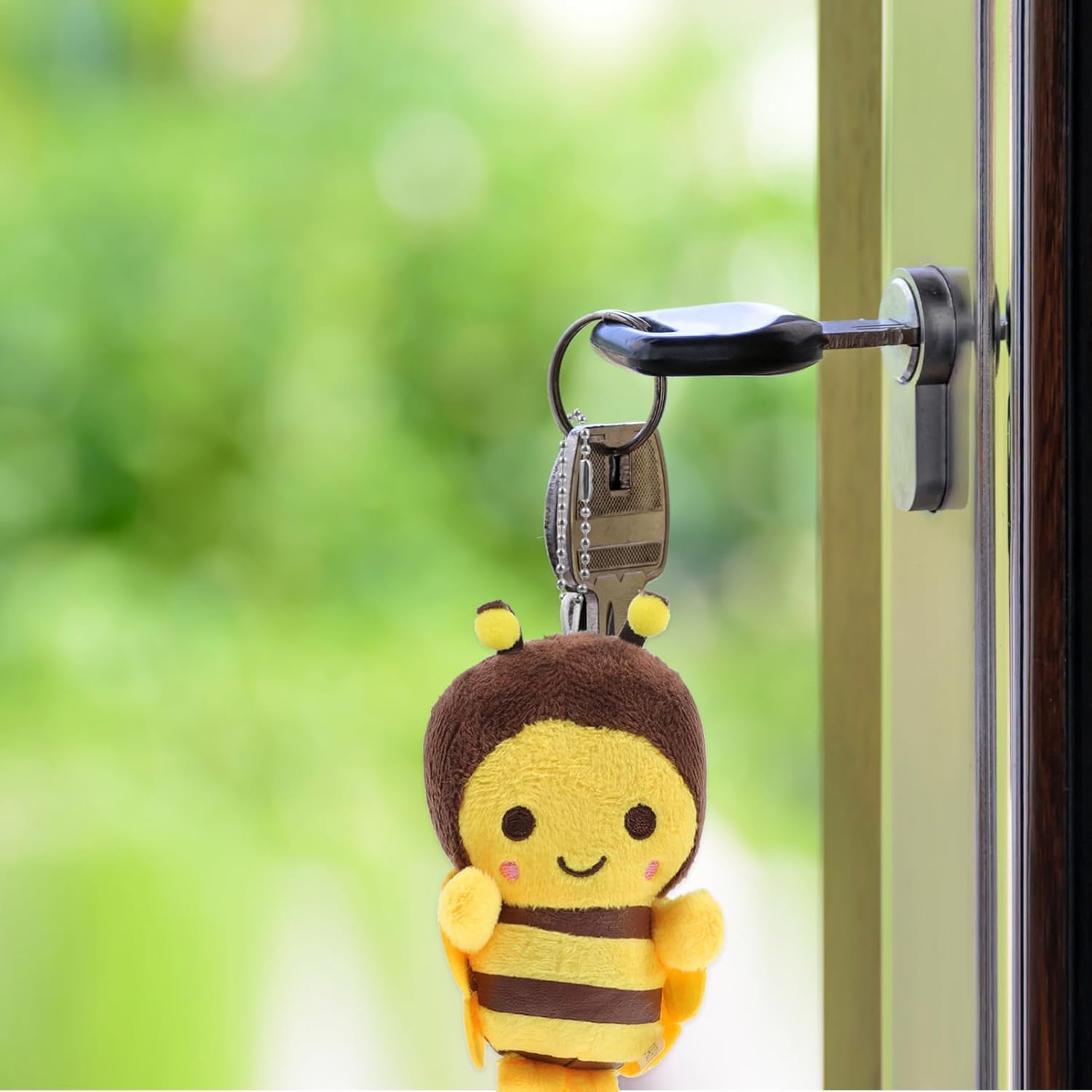 10pcs Cute Plush Bee Key Chain