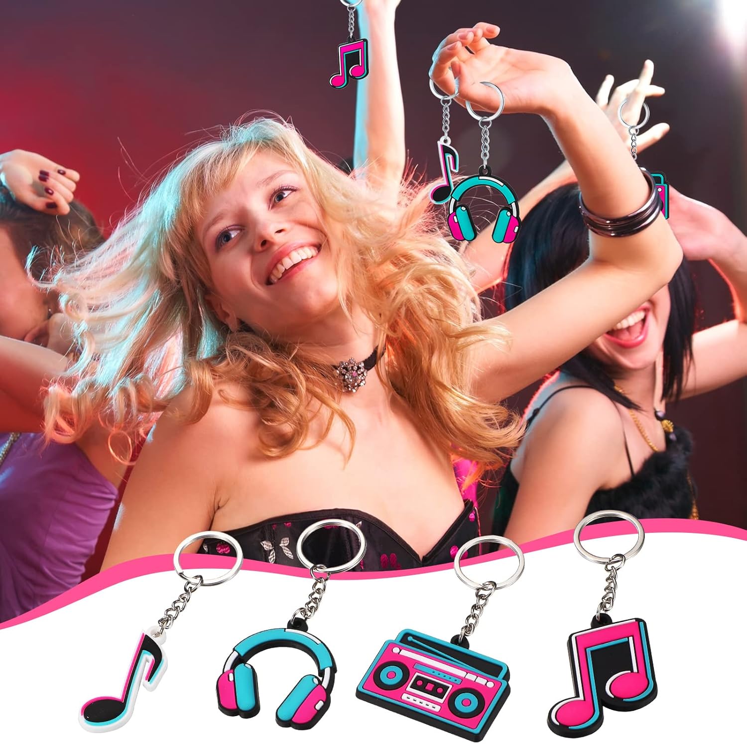 Fumete Music Keychain Back to School Party Favor