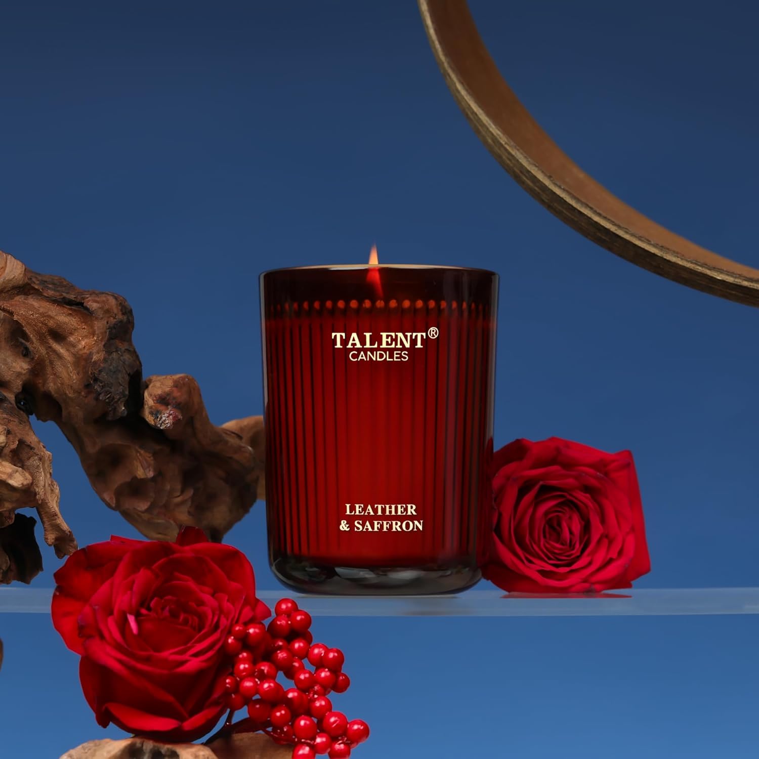 TALENT CANDLES Jar Candles with Leather and Saffron Scent
