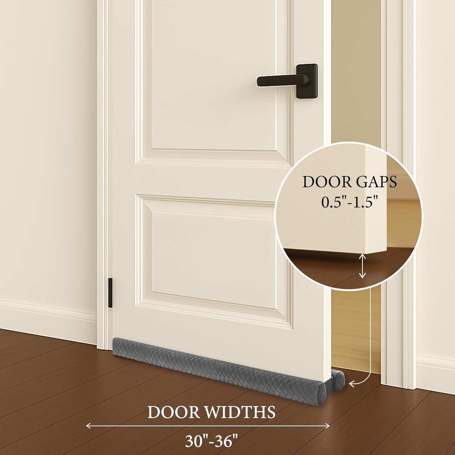 Premium Velvet Door Draft Stopper for Home Comfort