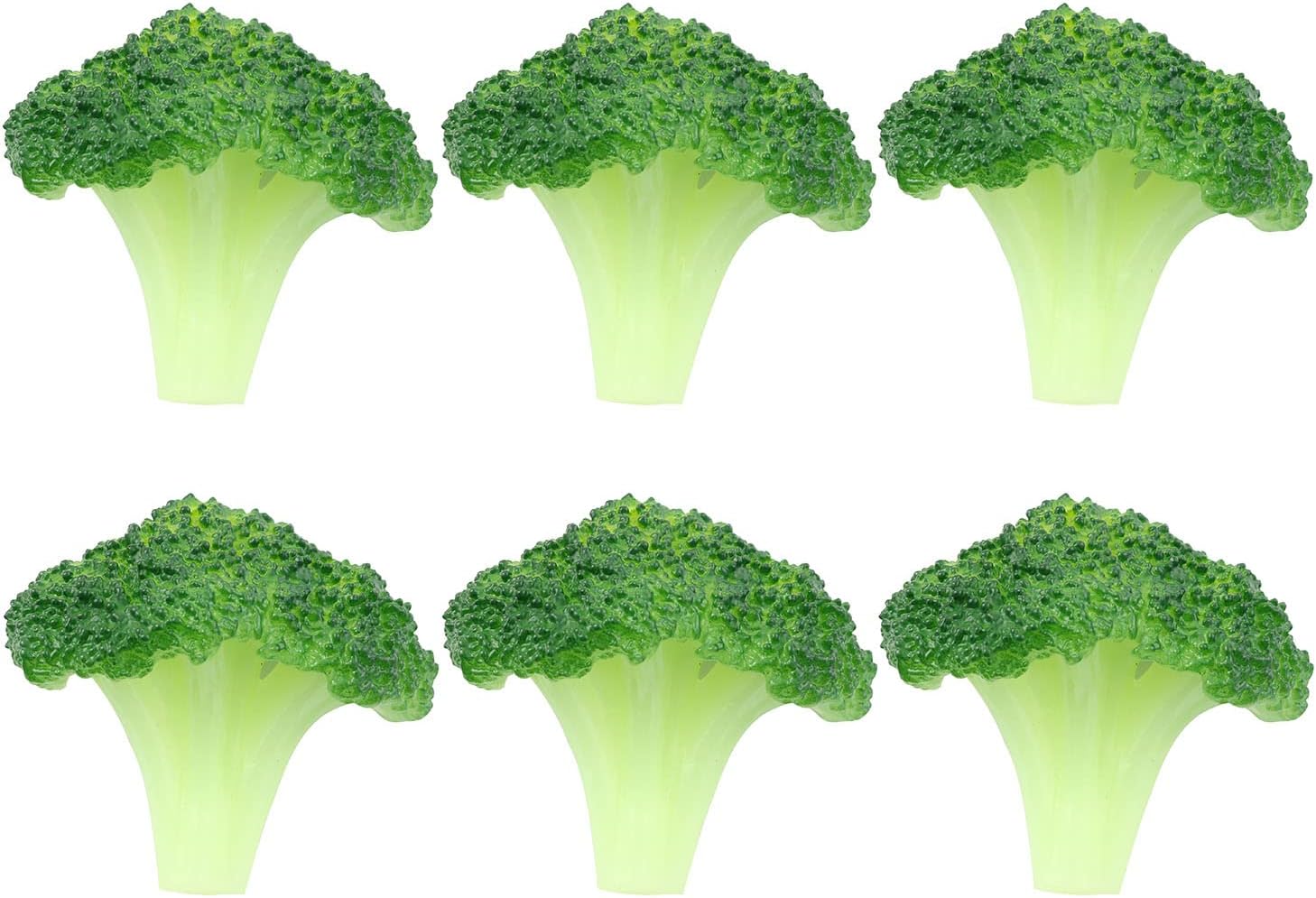 XGNG 6pcs Artificial Broccoli Decor Cutout