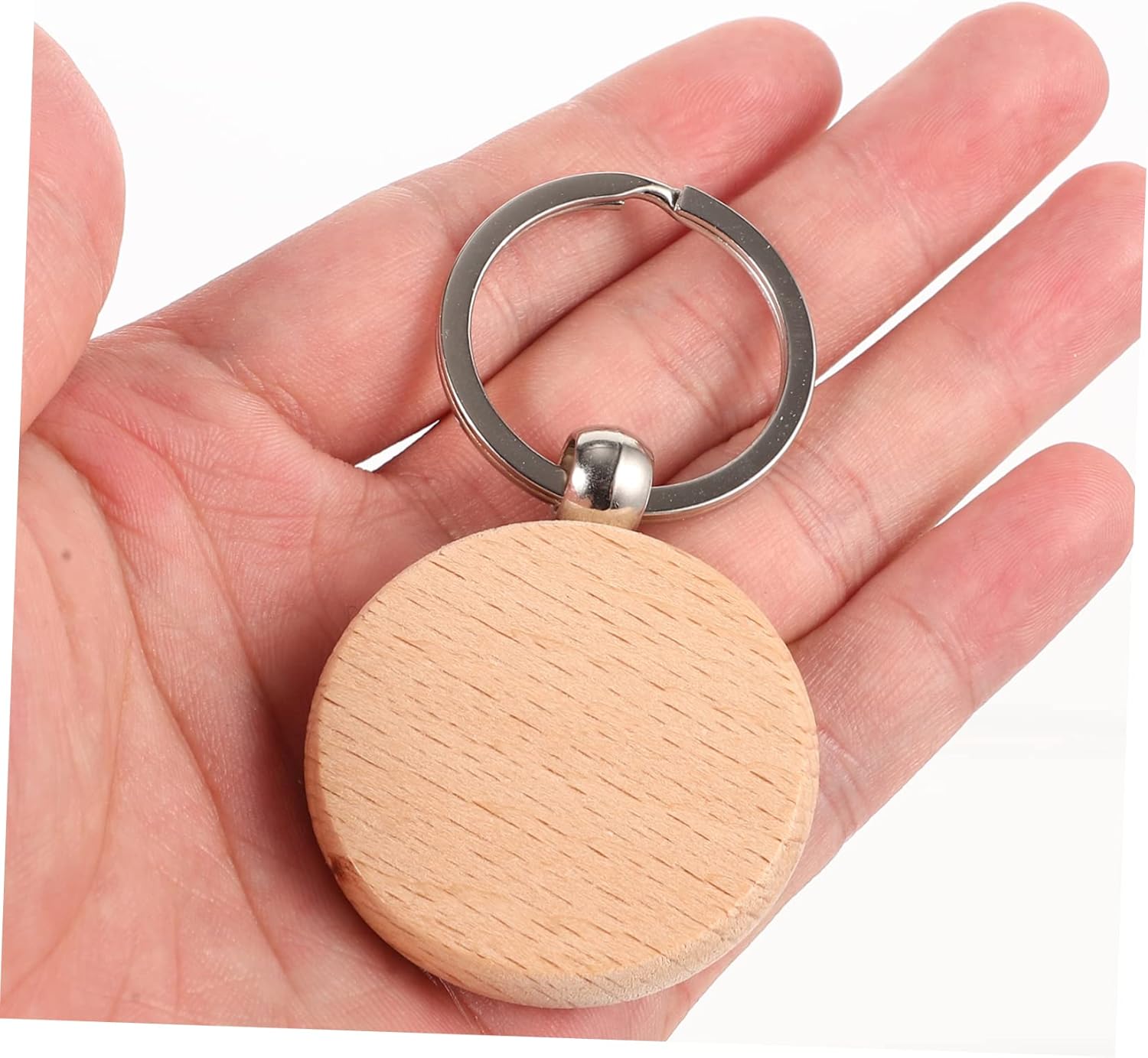 30pcs Unfinished Wooden Keychain Blanks for DIY Crafting