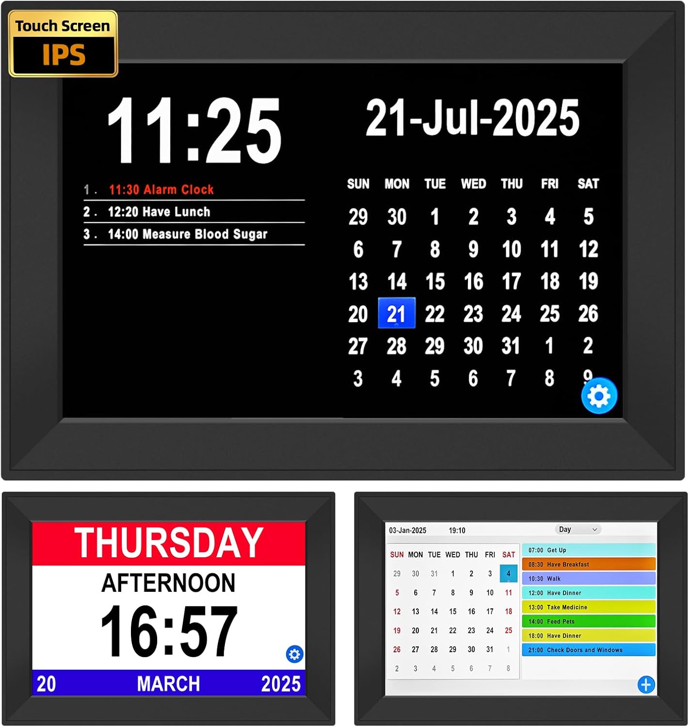 Bgift 10 Inch Touchscreen Alarm Clock for Seniors