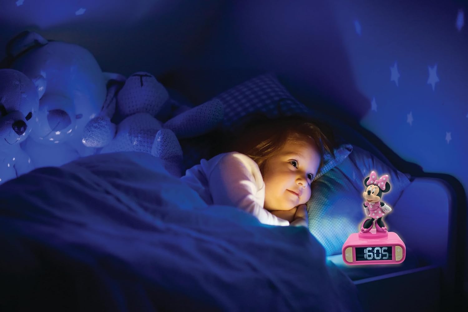 LEXiBOOK Disney Minnie Nightlight Alarm Clock