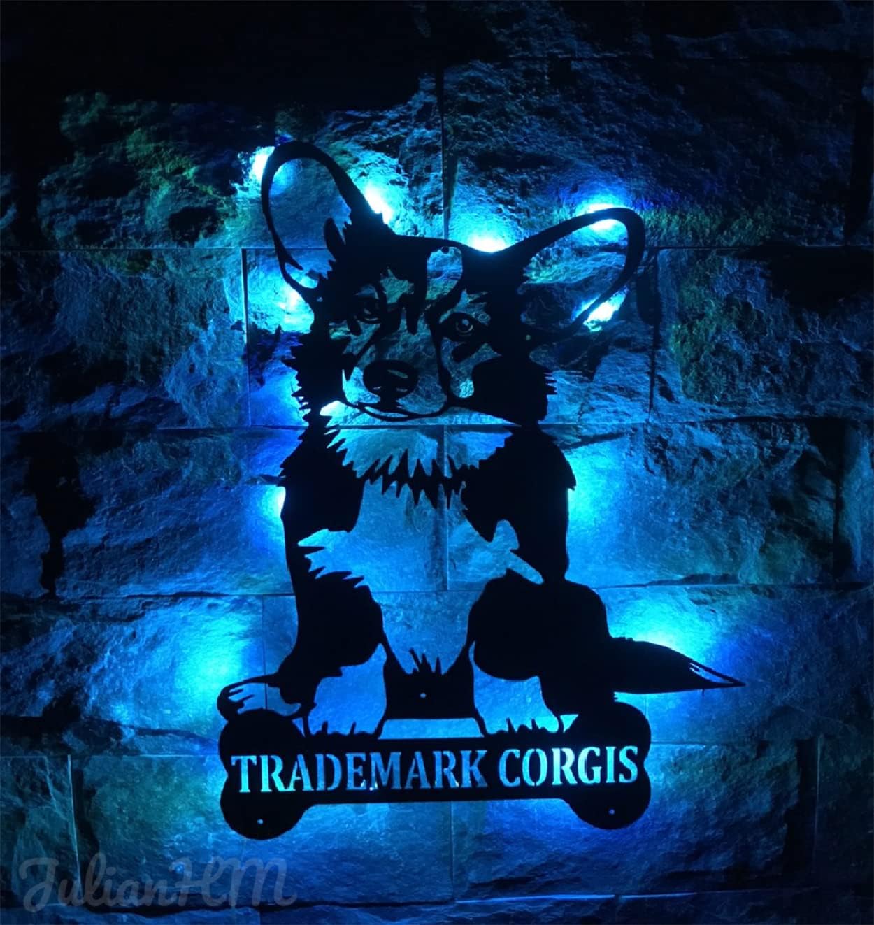 Custom Football Helmet Metal Wall Art with LED Lights