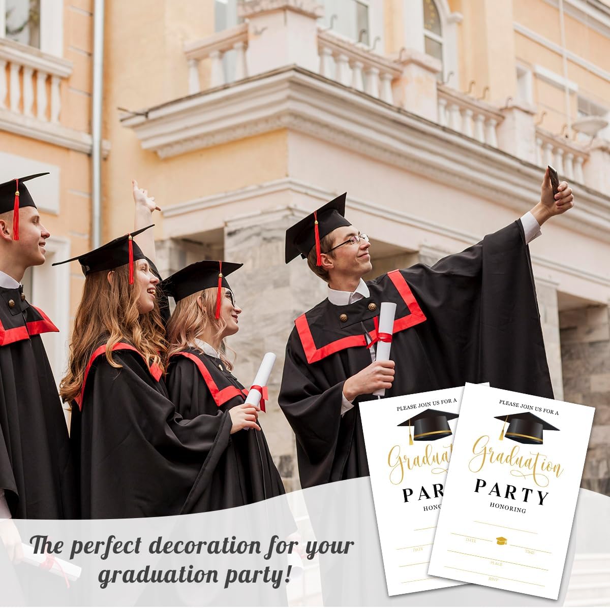 Graduation Invitation Cards With 20 Envelopes