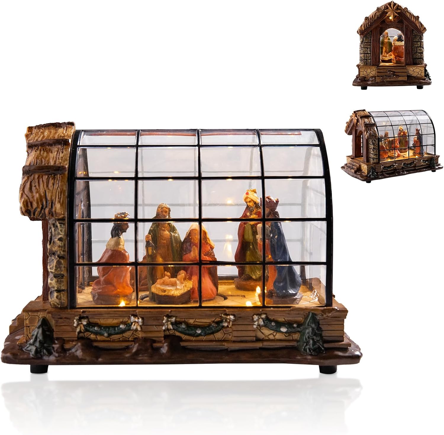 VCUTEKA Christmas Village Collectible Building with LED Lights and Music