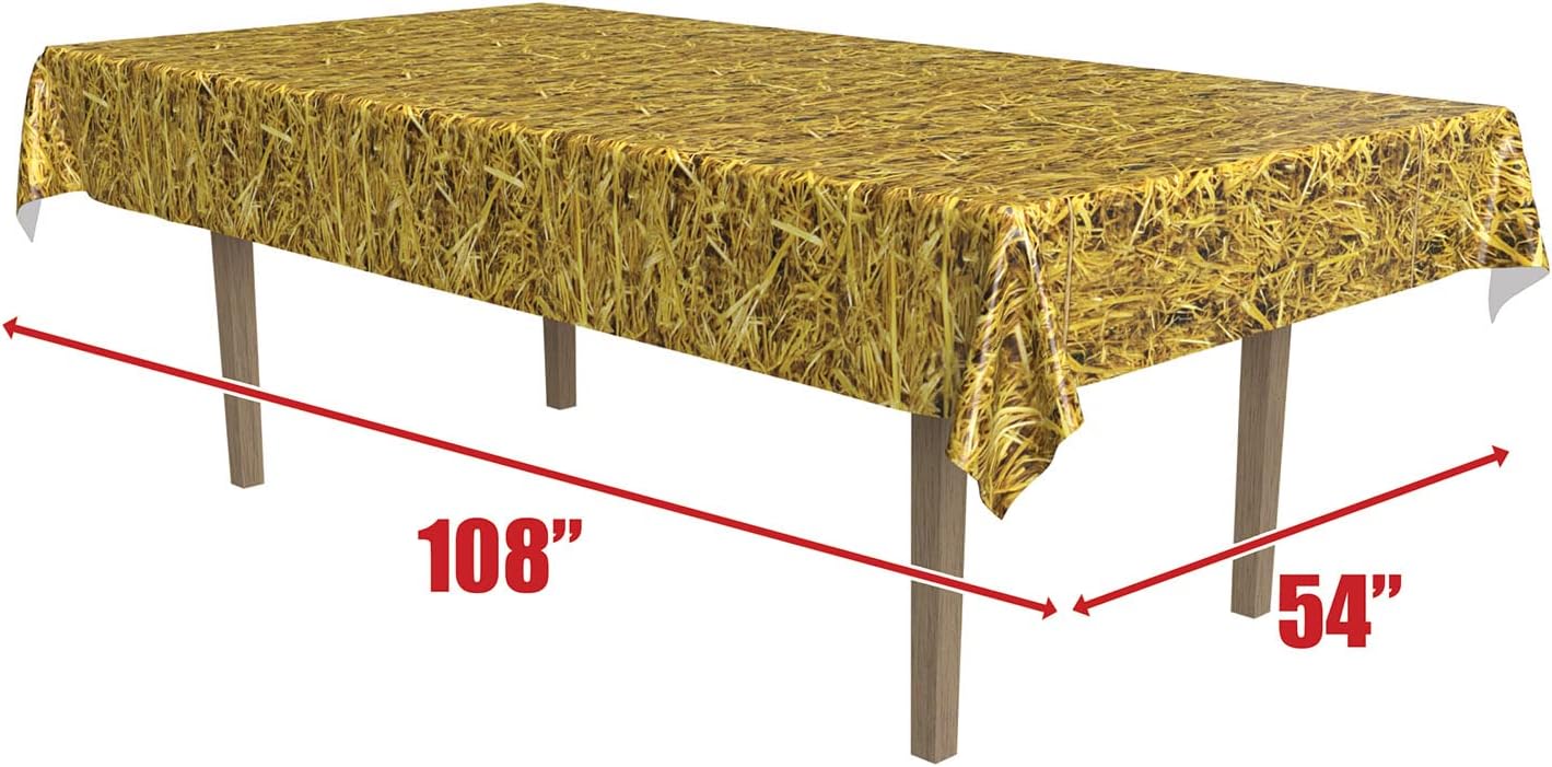 Beistle Straw Tablecover for Farm or Fall Parties