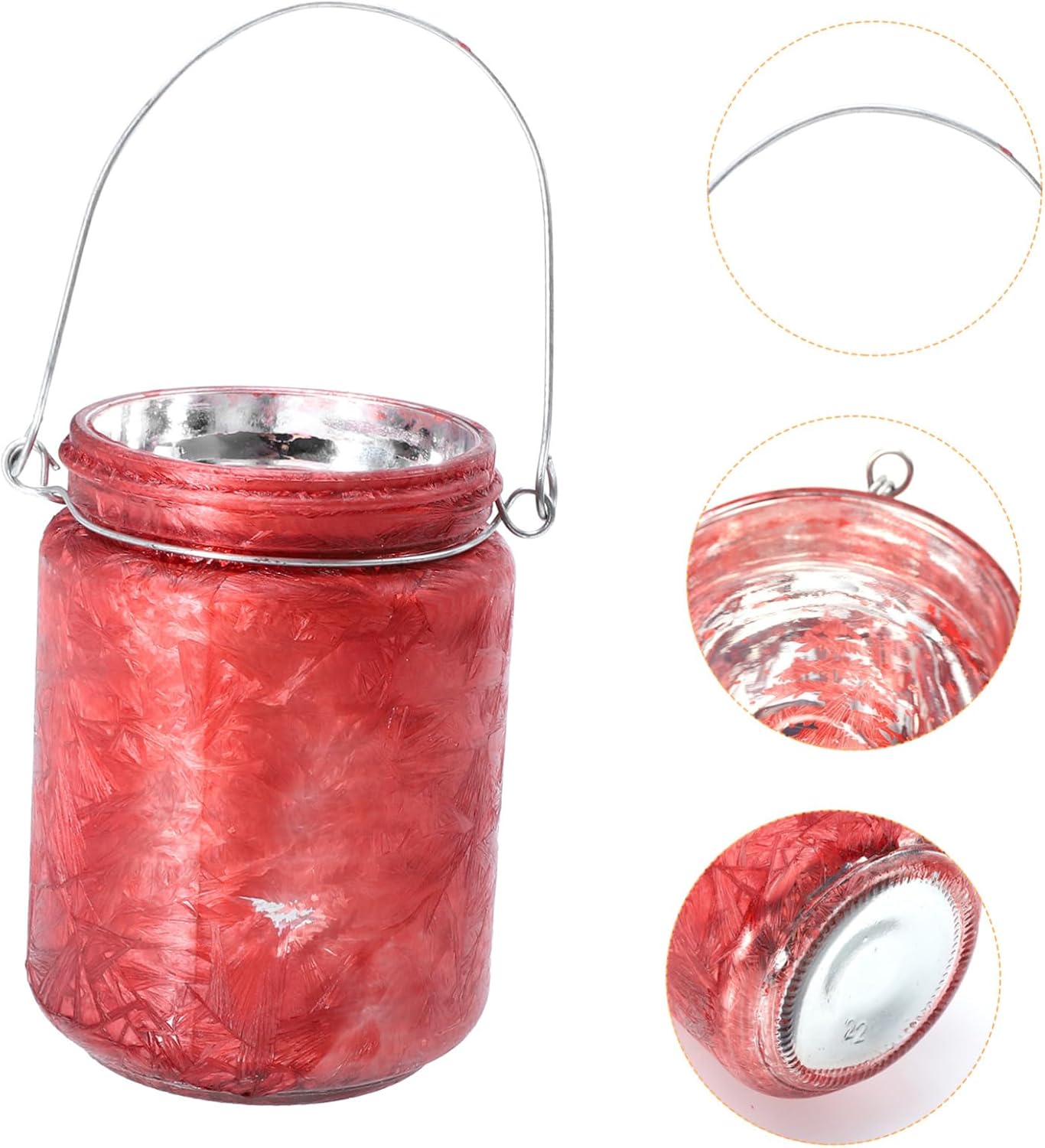 Cabilock Christmas Glass Candle Holder Elegant Votive Cup for Table Centerpieces
