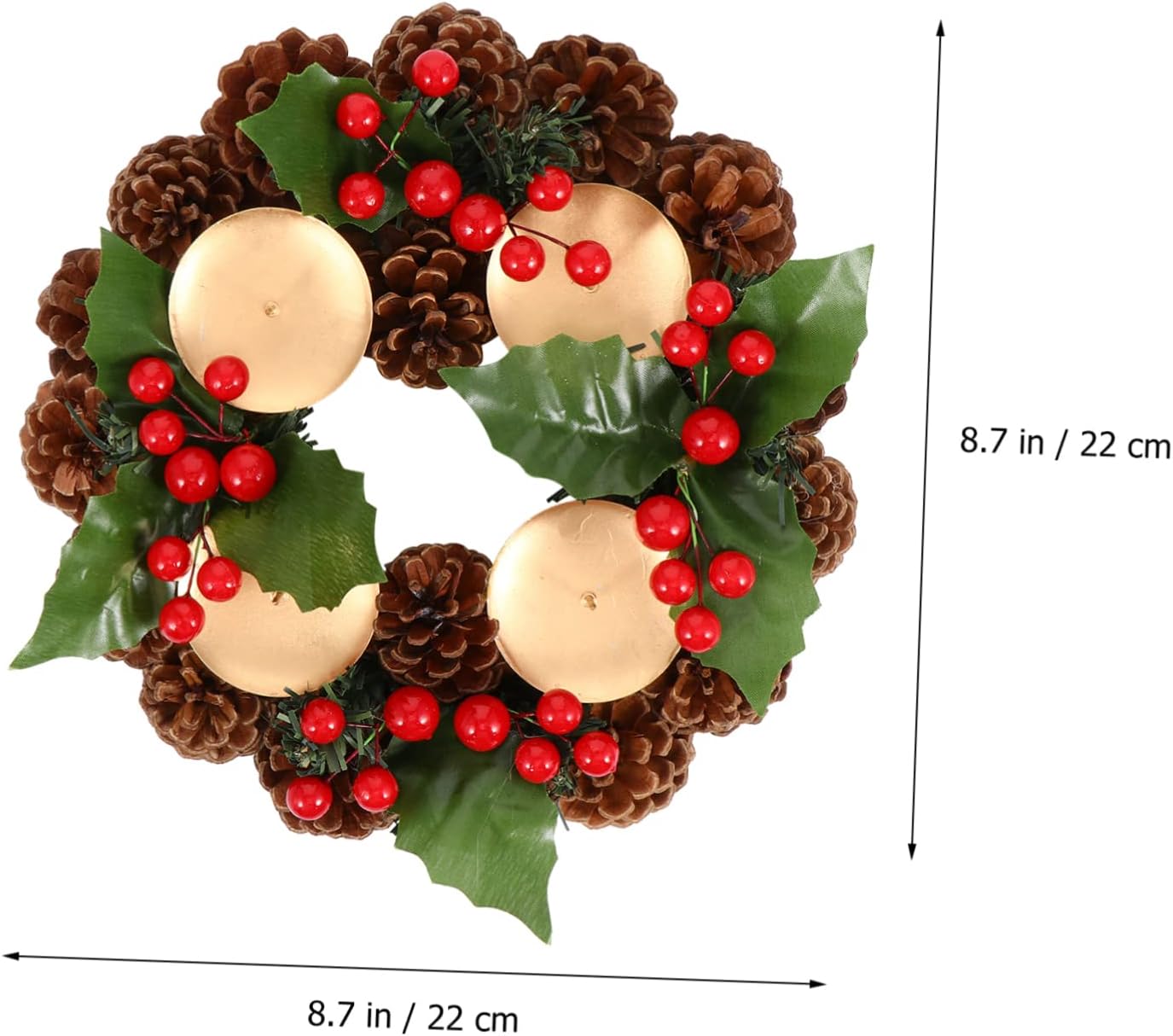 Zerodeko Christmas Wreath Candle Holder