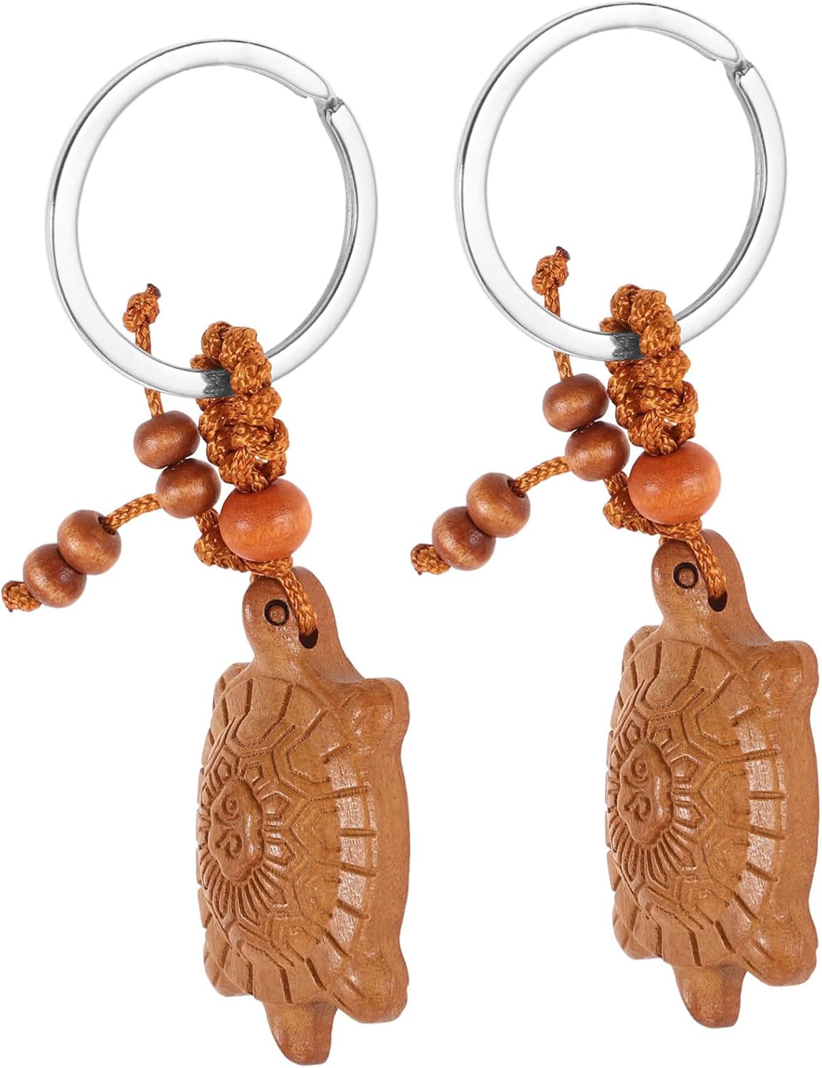 SOIMISS Wooden Turtle Keychain Car Accessory