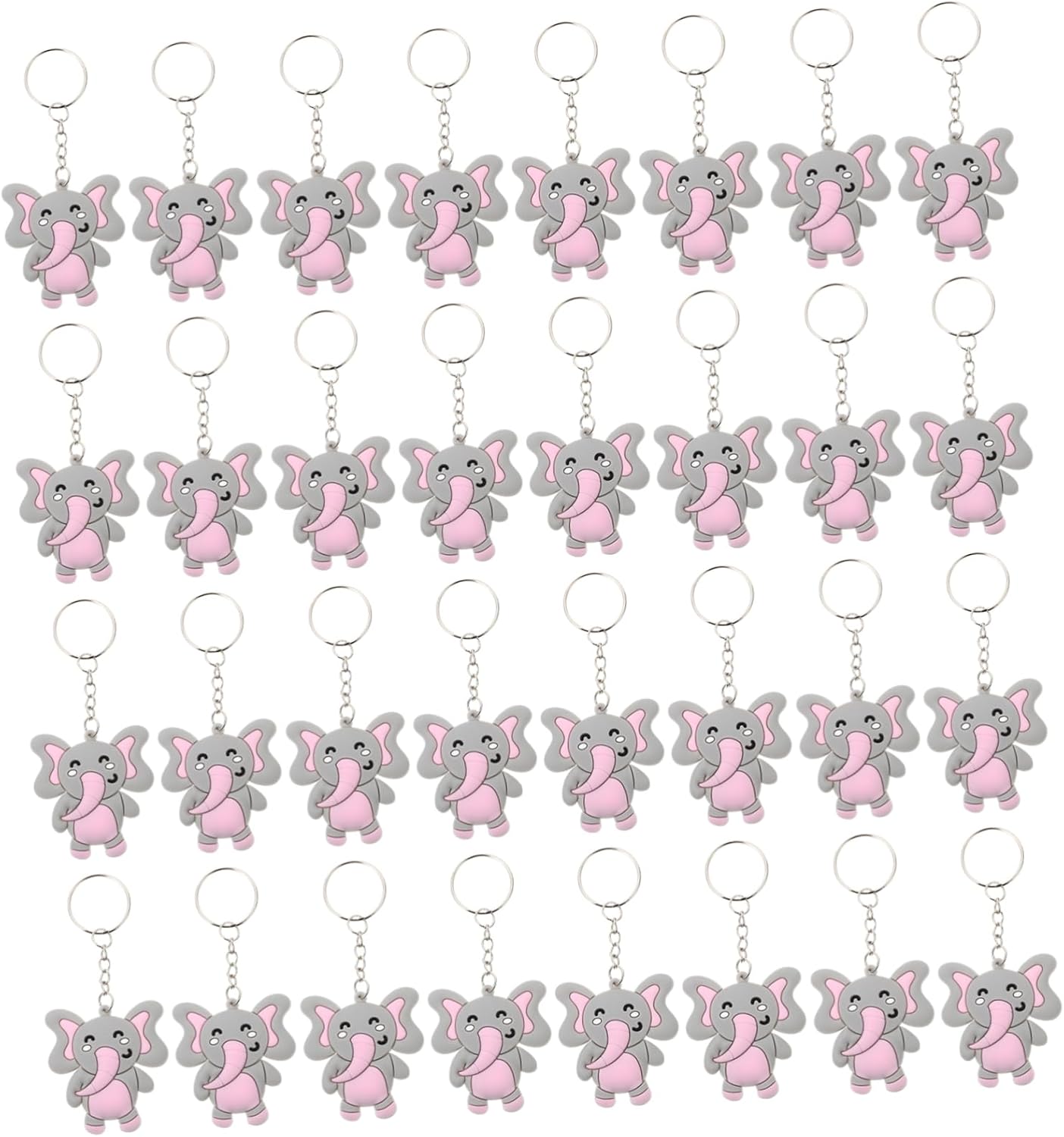 50pcs Cute Elephant Keychain Bag Pendant
