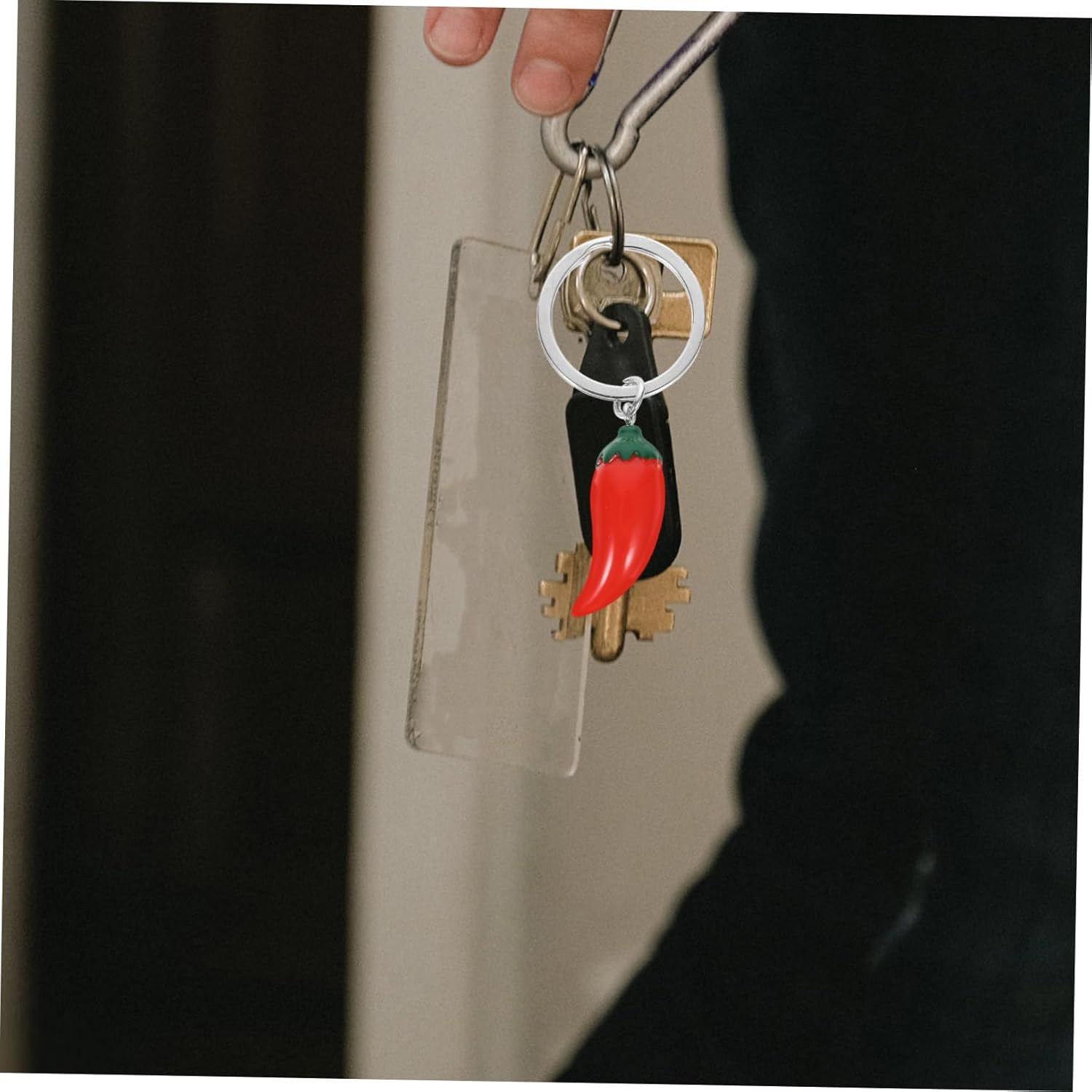 5PCS Simulation Chili Pepper Keychain Set for Backpack and Car Keys