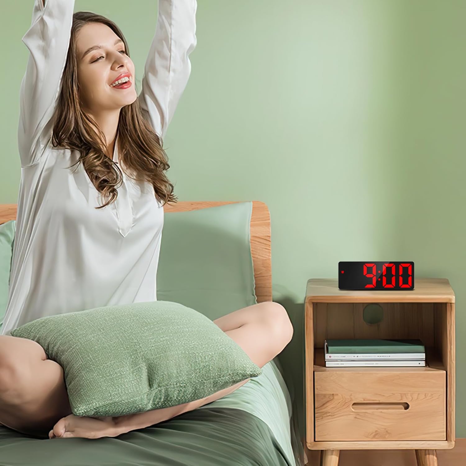 LOFICOPER 65 Inch LED Alarm Clock with USB Port