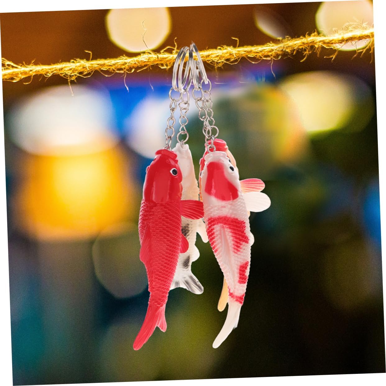 Zerodeko 8pcs Cute Fish Keychain Set