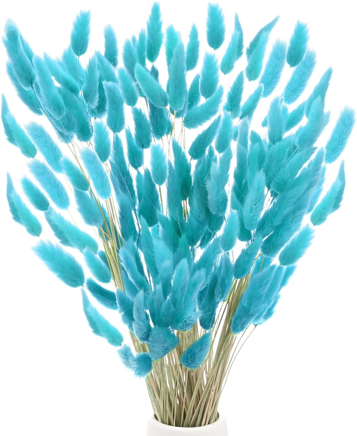 180-Pack Light Blue Bunny Tail Grass Decor