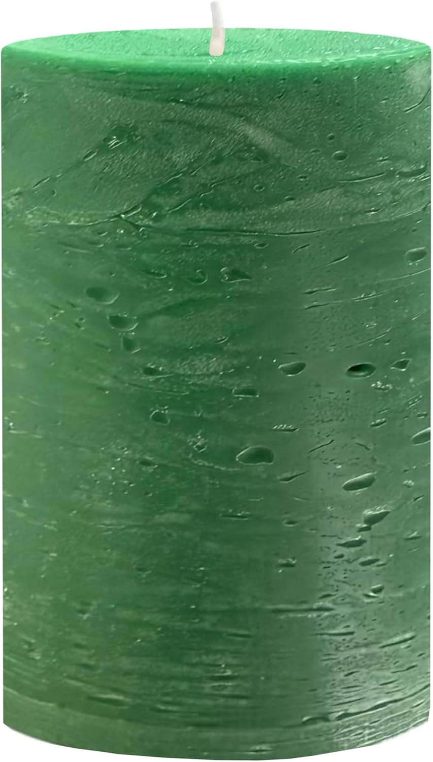 Mister Candle Unscented Green Pillar Candle 4x6
