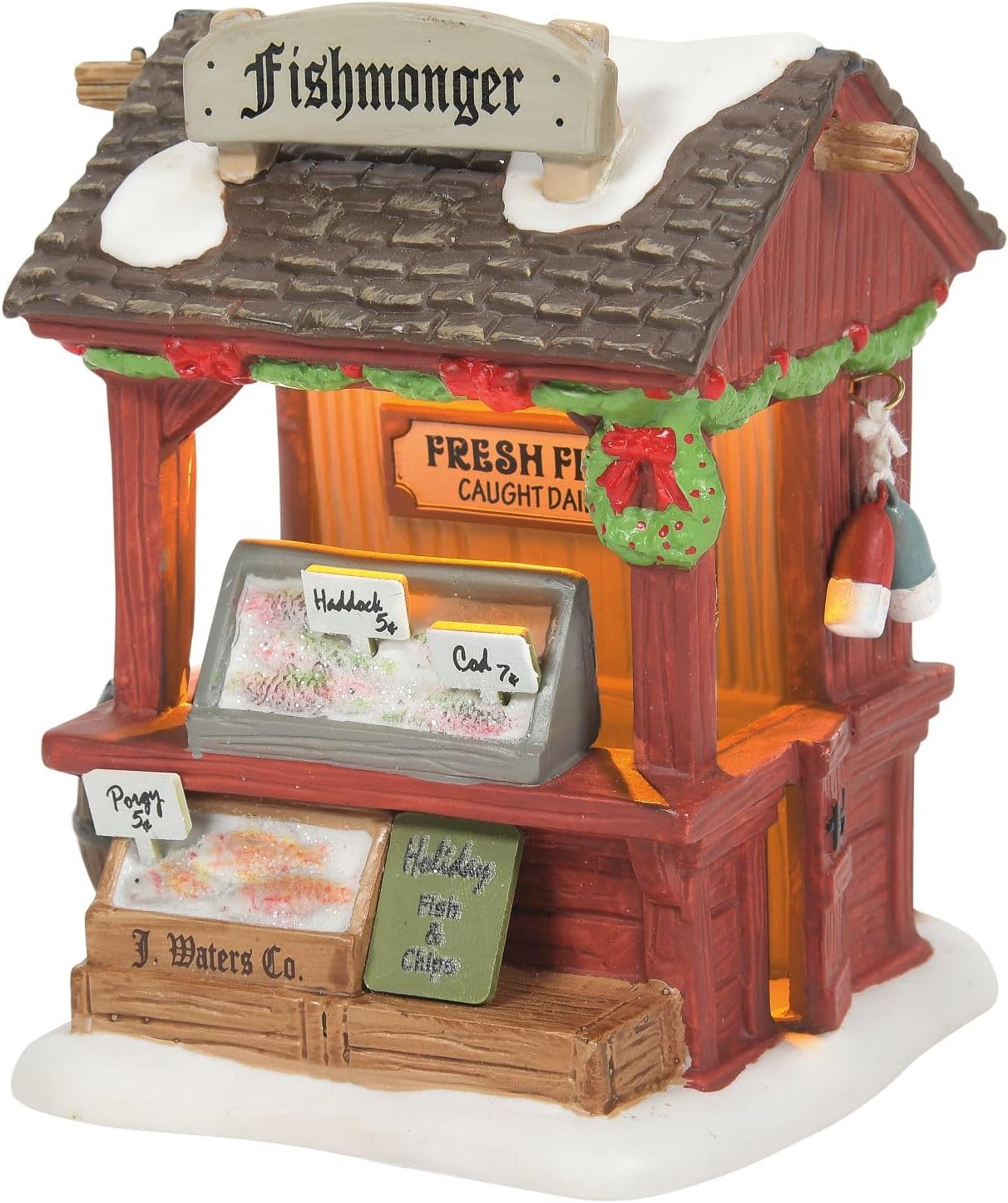 Department 56 Dickens Village Fishmonger Lighted Building