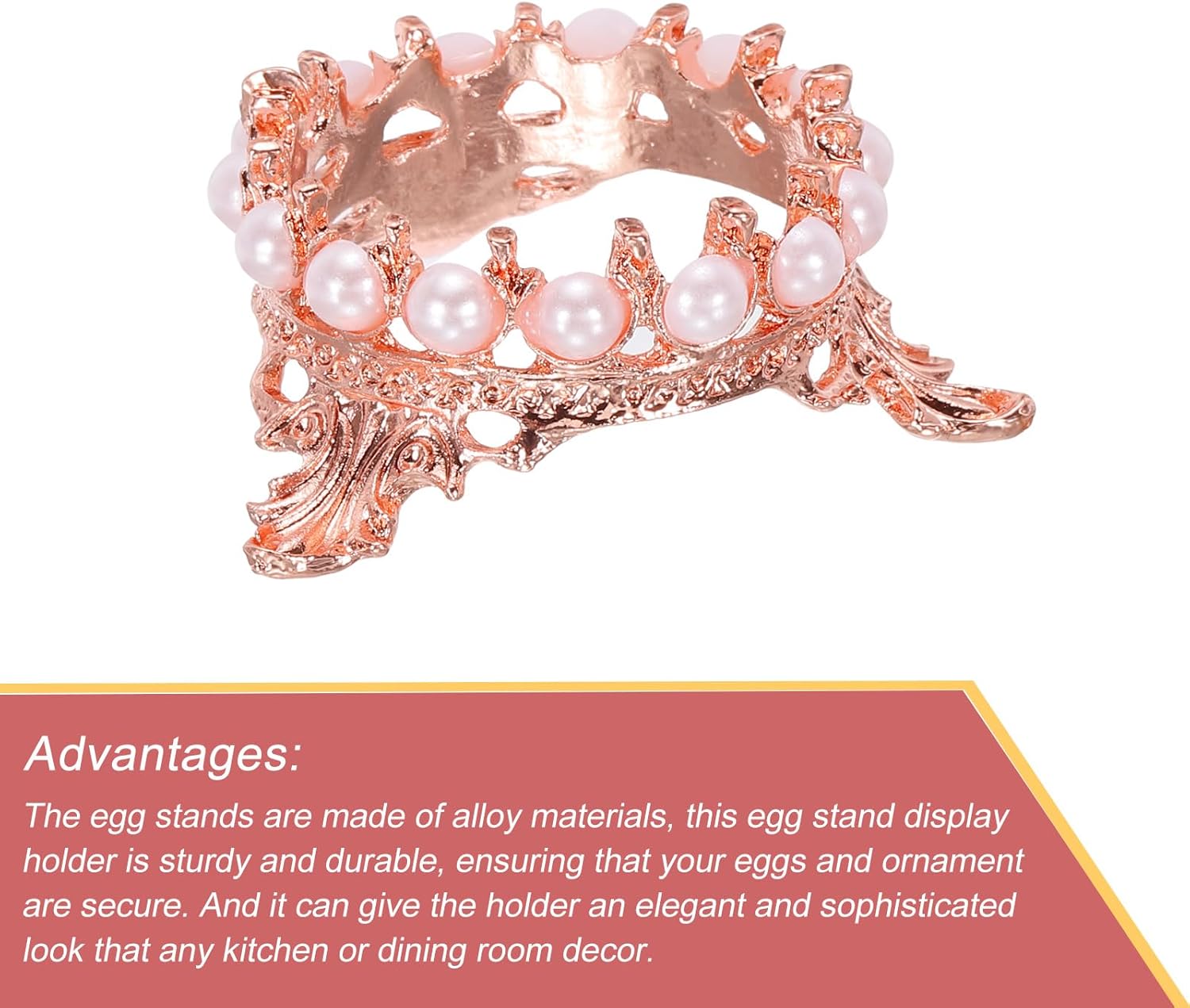 MECCANIXITY Rose Gold Crystal Ball Display Holder