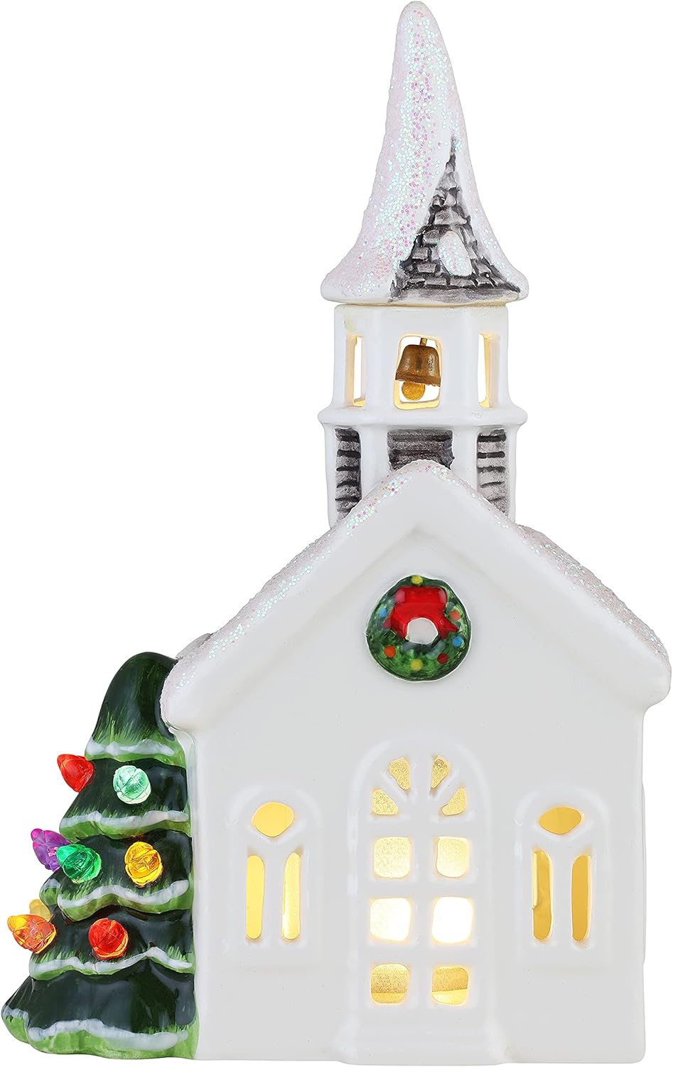 Mr Christmas Ceramic Church - 8 Inch Village Figurine
