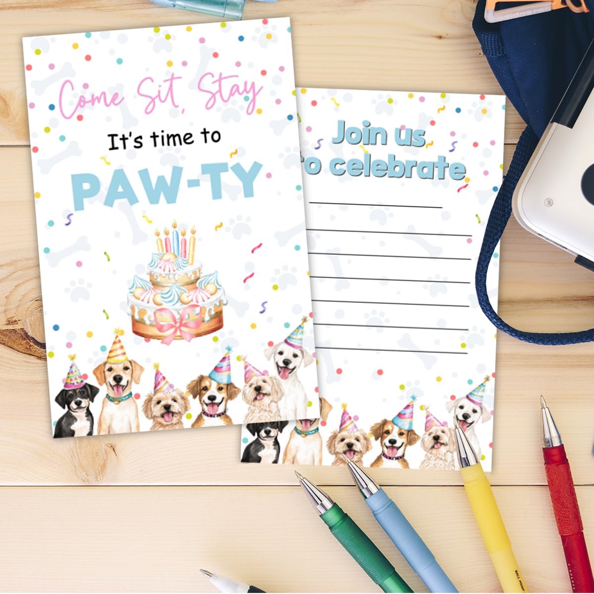 Puppy Dog Birthday Party Invitations 30 Cards
